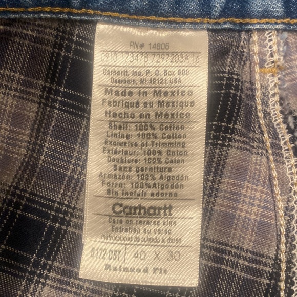 Carhartt B172 DST flannel lined Jean size 40x30 - Picture 5 of 8